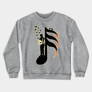 Guitarist Musician - thirty-second note Crewneck Sweatshirt